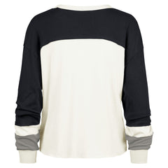 47 brand Tennessee Titans '47 Women's Double Header Curve Raglan Long Sleeve Crop Top Cream