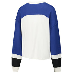 47 brand Indianapolis Colts '47 Women's Double Header Curve Raglan Long Sleeve Crop Top Cream
