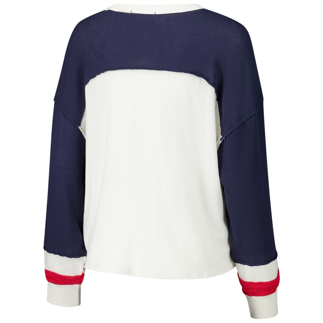 47 brand Houston Texans '47 Women's Double Header Curve Raglan Long Sleeve Crop Top Cream