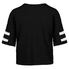 47 brand New York Jets '47 Women's Double Header Scout Cropped V-Neck T-Shirt Black