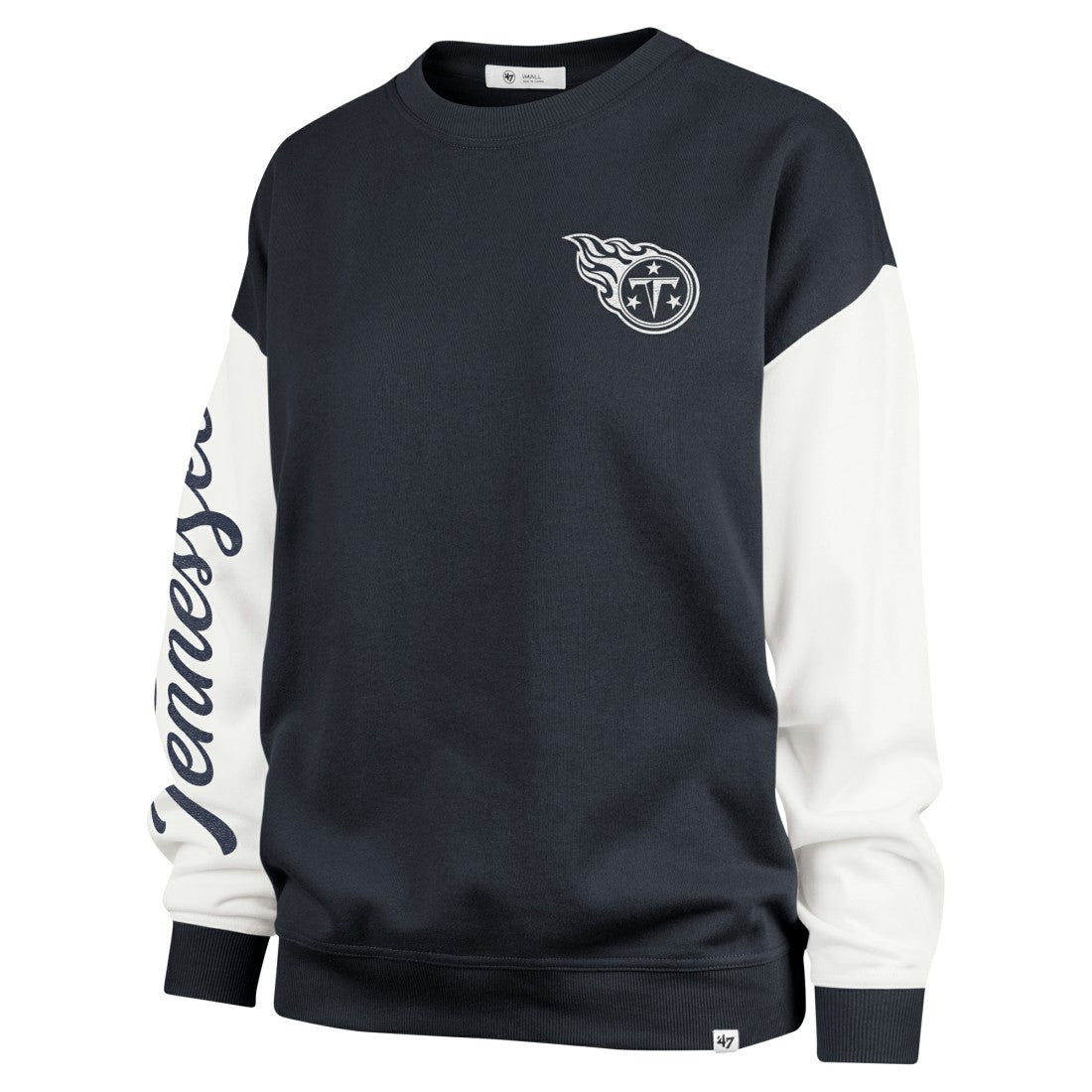 47 brand Tennessee Titans '47 Women's Double Header Rise Andie Pullover Sweatshirt Navy