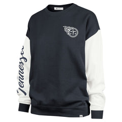 47 brand Tennessee Titans '47 Women's Double Header Rise Andie Pullover Sweatshirt Navy