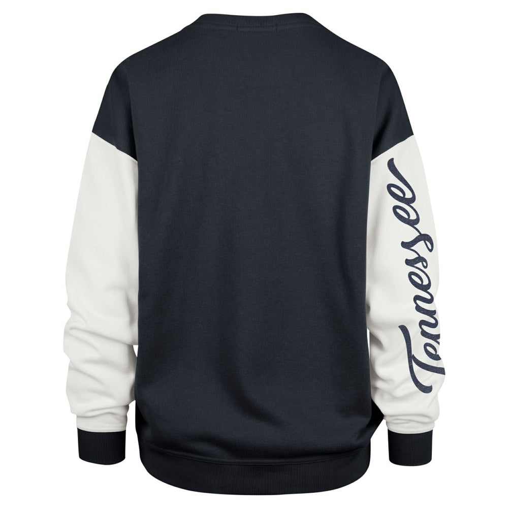47 brand Tennessee Titans '47 Women's Double Header Rise Andie Pullover Sweatshirt Navy