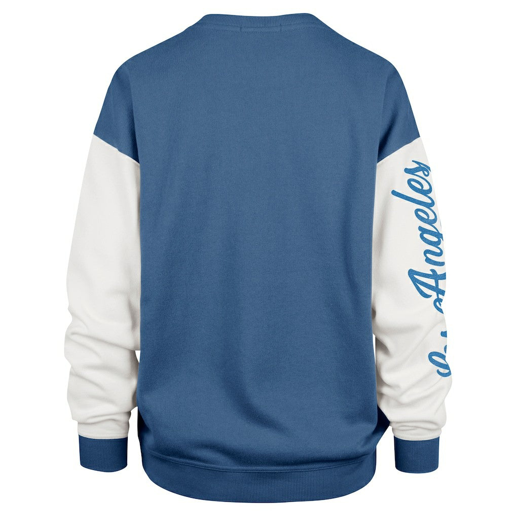 47 brand Los Angeles Chargers '47 Women's Double Header Rise Andie Pullover Sweatshirt Powder Blue
