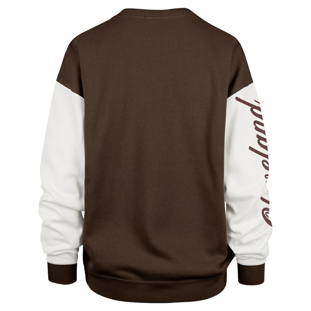 47 brand Cleveland Browns '47 Women's Double Header Rise Andie Pullover Sweatshirt Brown