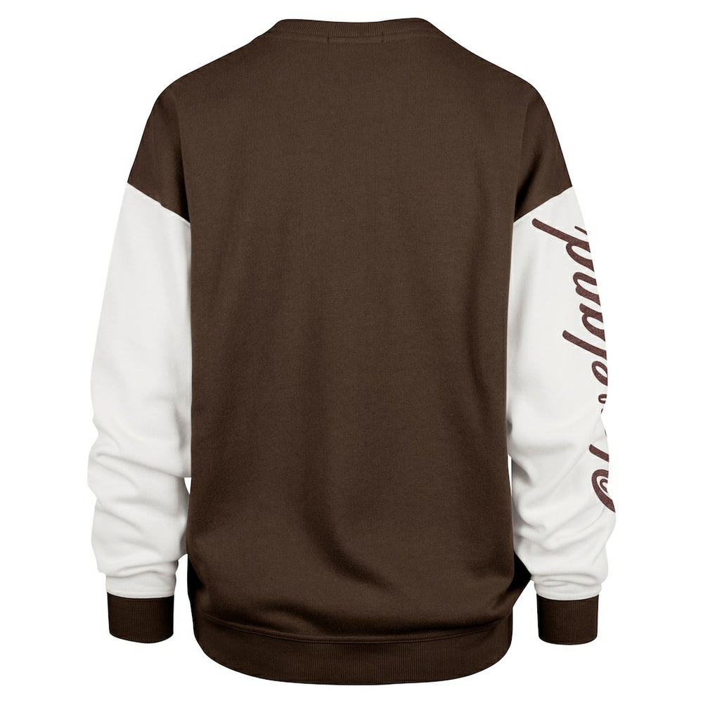 47 brand Cleveland Browns '47 Women's Double Header Rise Andie Pullover Sweatshirt Brown