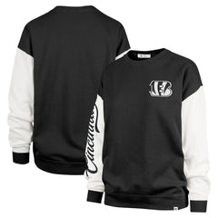 47 brand Cincinnati Bengals '47 Women's Double Header Rise Andie Pullover Sweatshirt Black