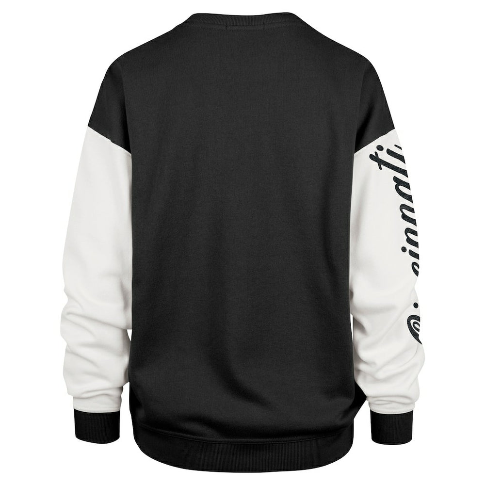 47 brand Cincinnati Bengals '47 Women's Double Header Rise Andie Pullover Sweatshirt Black