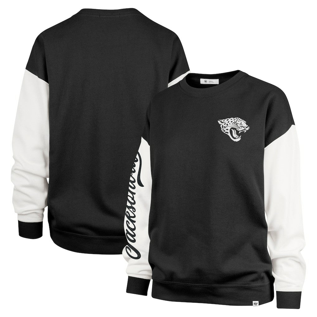 47 brand Jacksonville Jaguars '47 Women's Double Header Rise Andie Pullover Sweatshirt Black