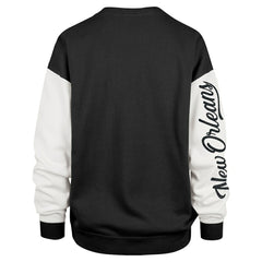 47 brand New Orleans Saints '47 Women's Double Header Rise Andie Pullover Sweatshirt Black