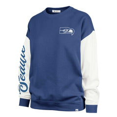47 brand Seattle Seahawks '47 Women's Double Header Rise Andie Pullover Sweatshirt College Navy