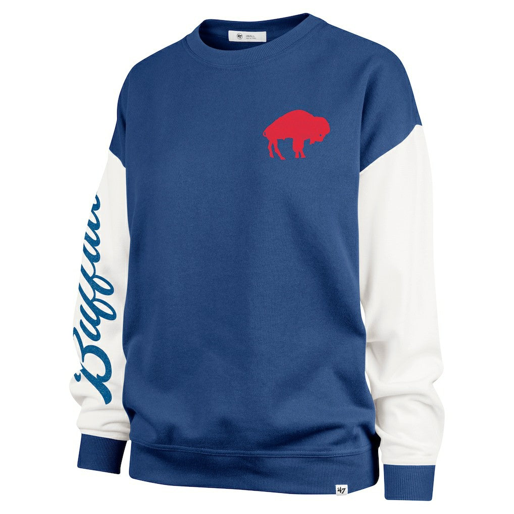 47 brand Buffalo Bills '47 Women's Double Header Rise Andie Pullover Sweatshirt Royal