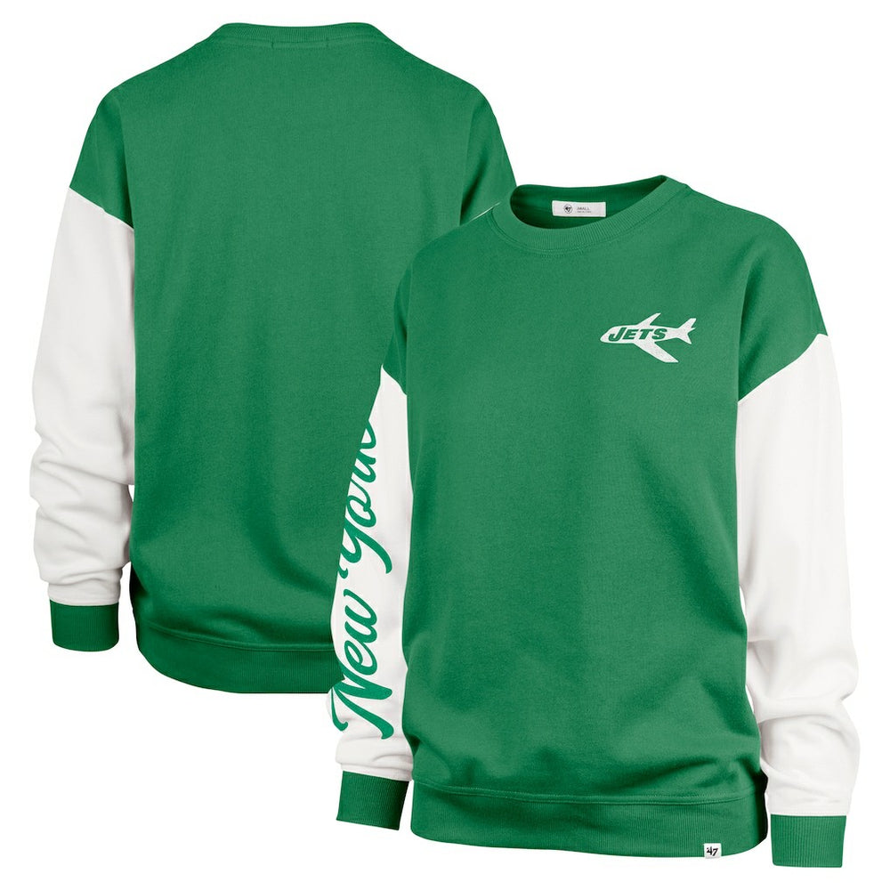 47 brand New York Jets '47 Women's Double Header Rise Andie Pullover Sweatshirt Green
