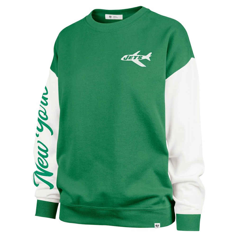 47 brand New York Jets '47 Women's Double Header Rise Andie Pullover Sweatshirt Green