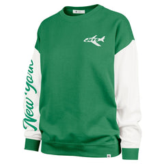 47 brand New York Jets '47 Women's Double Header Rise Andie Pullover Sweatshirt Green