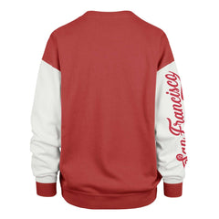 47 brand San Francisco 49ers '47 Women's Double Header Rise Andie Pullover Sweatshirt Scarlet
