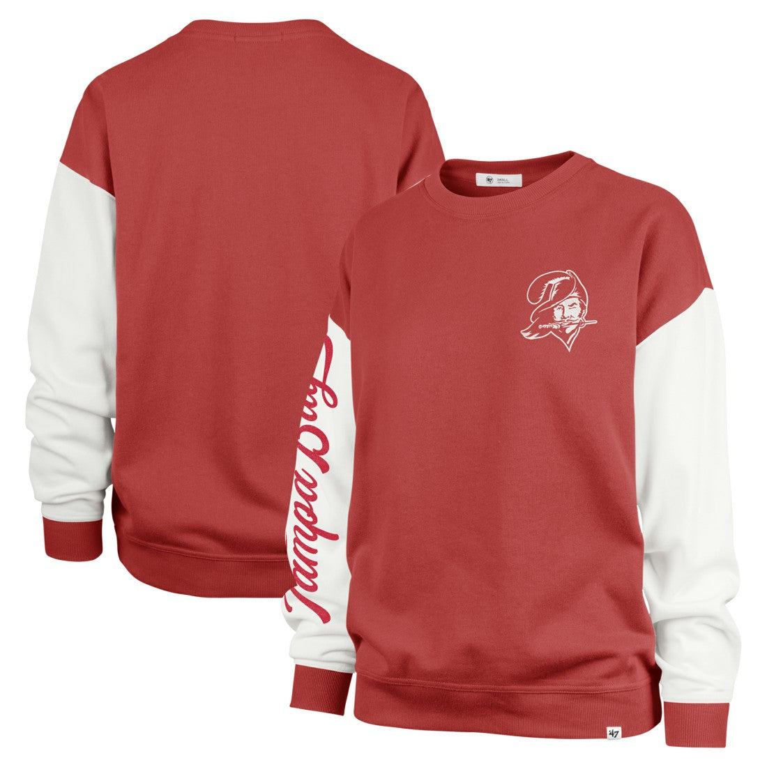 47 brand Tampa Bay Buccaneers '47 Women's Double Header Rise Andie Pullover Sweatshirt Red