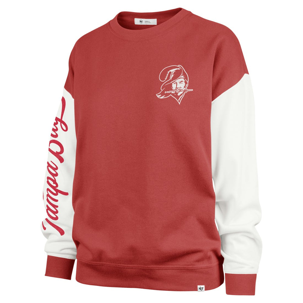 47 brand Tampa Bay Buccaneers '47 Women's Double Header Rise Andie Pullover Sweatshirt Red