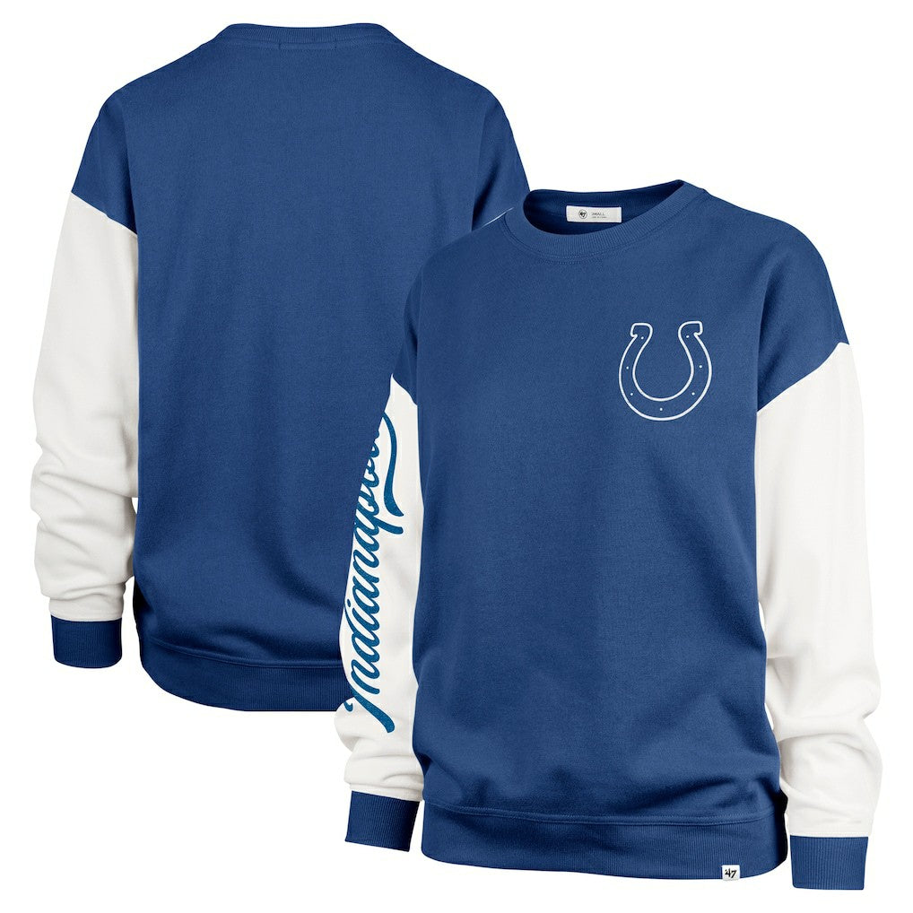 47 brand Indianapolis Colts '47 Women's Double Header Rise Andie Pullover Sweatshirt Royal