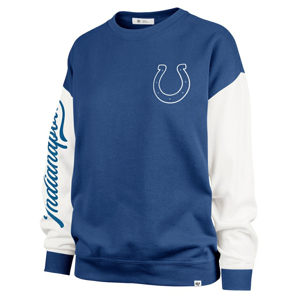 47 brand Indianapolis Colts '47 Women's Double Header Rise Andie Pullover Sweatshirt Royal