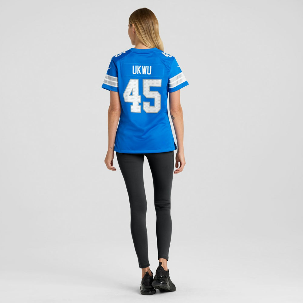Nike Isaac Ukwu Detroit Lions Women's Game Jersey Blue