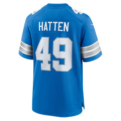 Nike Hogan Hatten Detroit Lions Game Jersey Blue