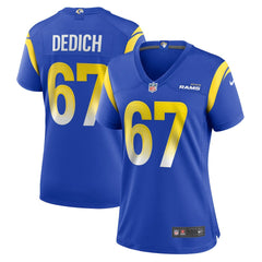Nike Justin Dedich Los Angeles Rams Women's Game Jersey Royal