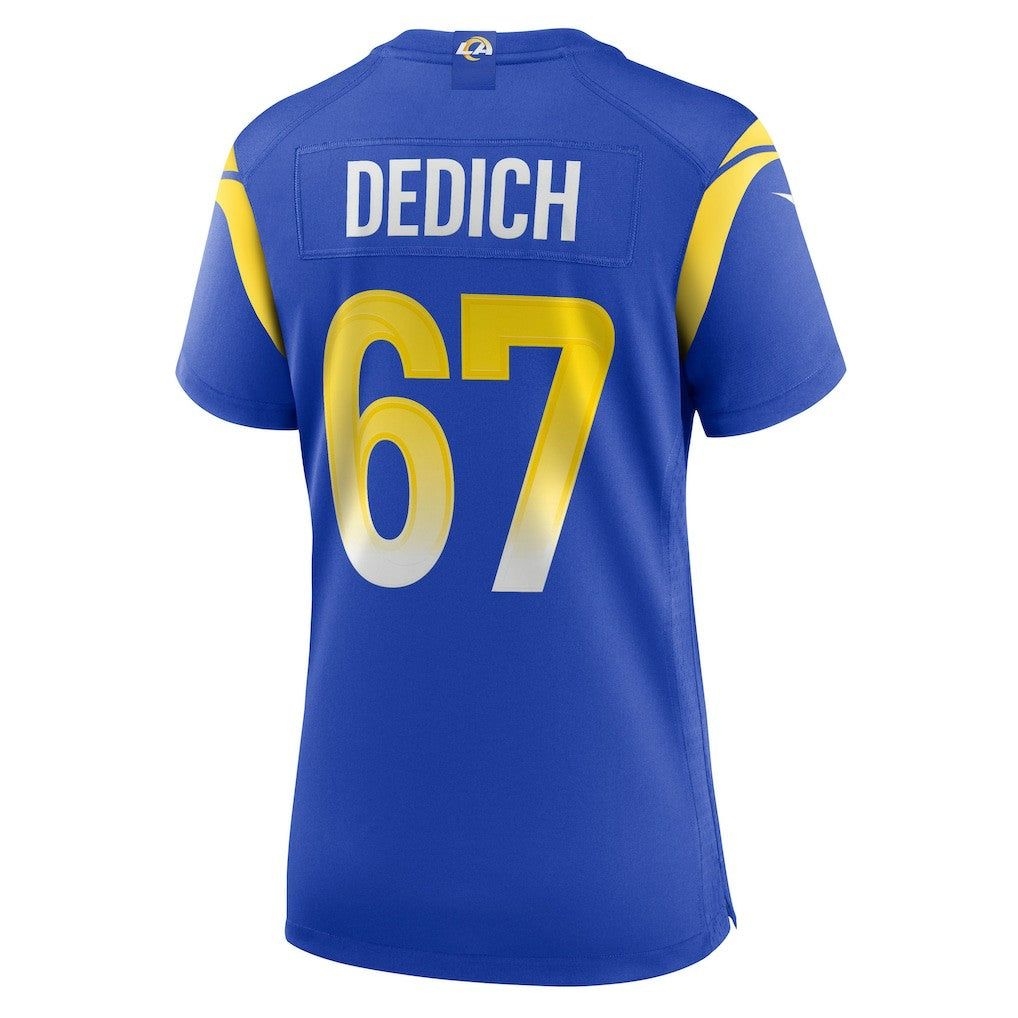 Nike Justin Dedich Los Angeles Rams Women's Game Jersey Royal
