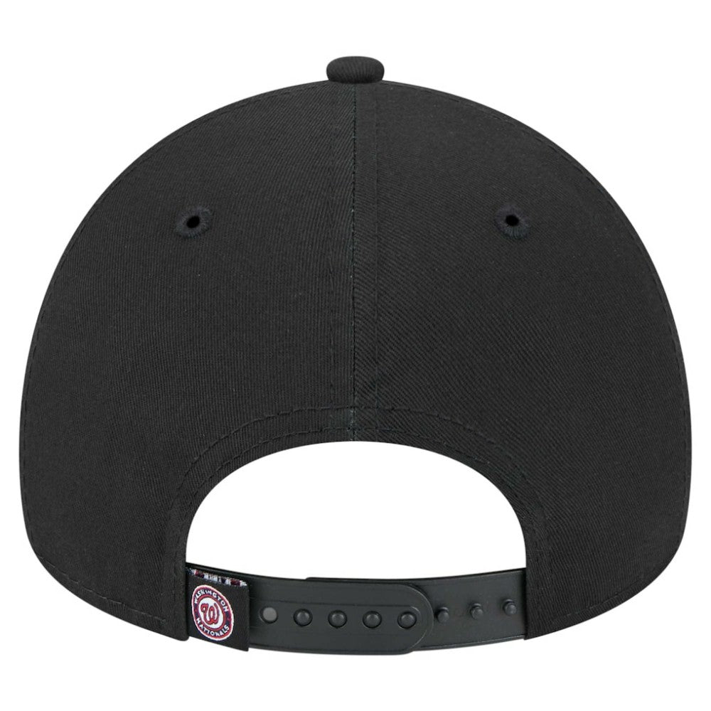 Washington Nationals New Era 9FORTY A-Frame Adjustable Hat - Black - New Era Lifestyle