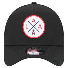 Los Angeles Angels New Era 9FORTY A-Frame Adjustable Hat - Black - New Era Discount