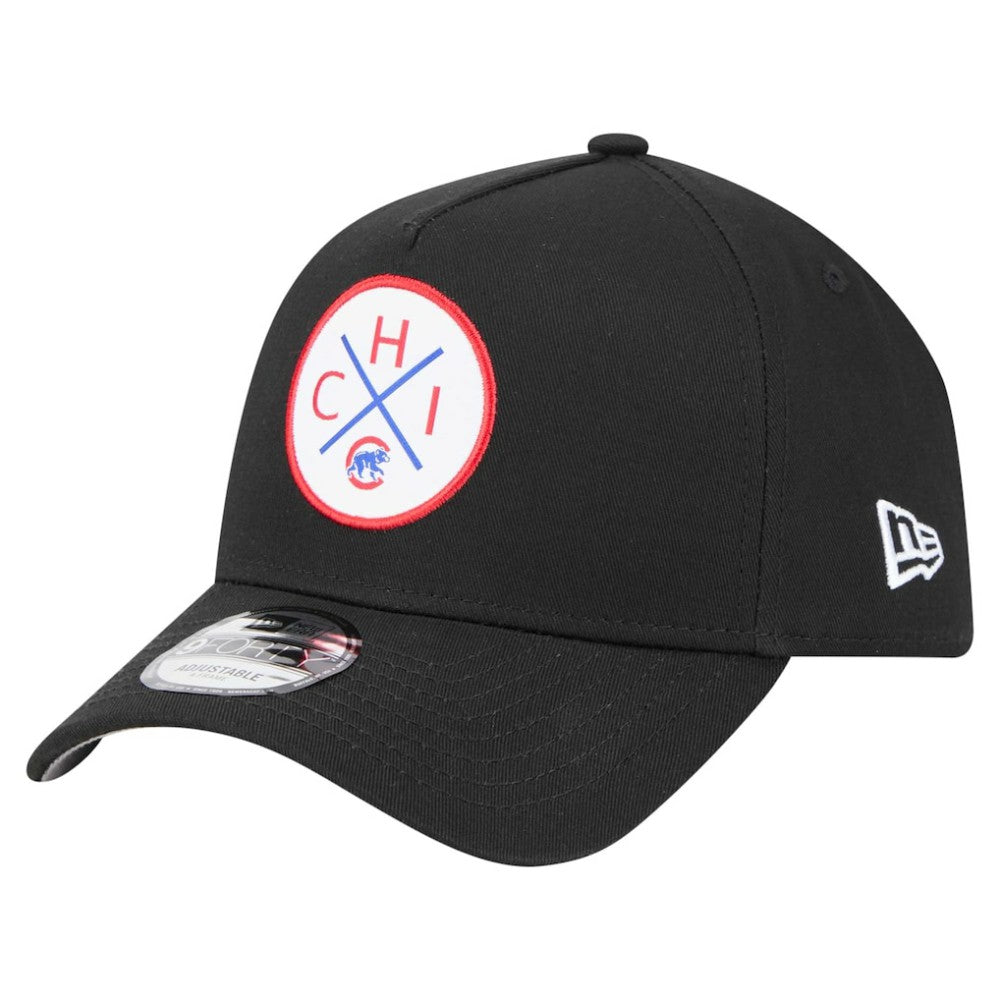 Chicago Cubs New Era 9FORTY A-Frame Adjustable Hat - Black - New Era Online