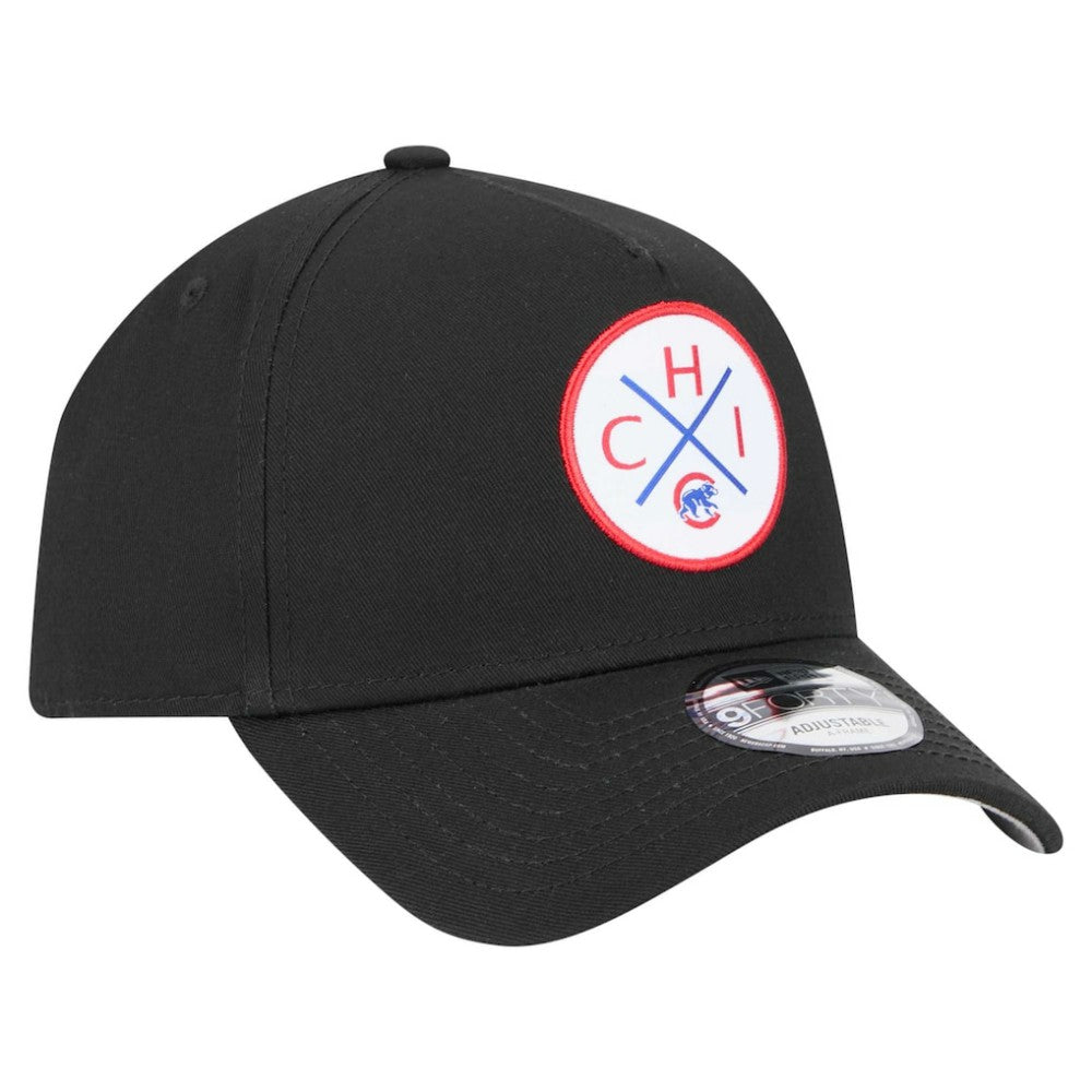 Chicago Cubs New Era 9FORTY A-Frame Adjustable Hat - Black - New Era Online