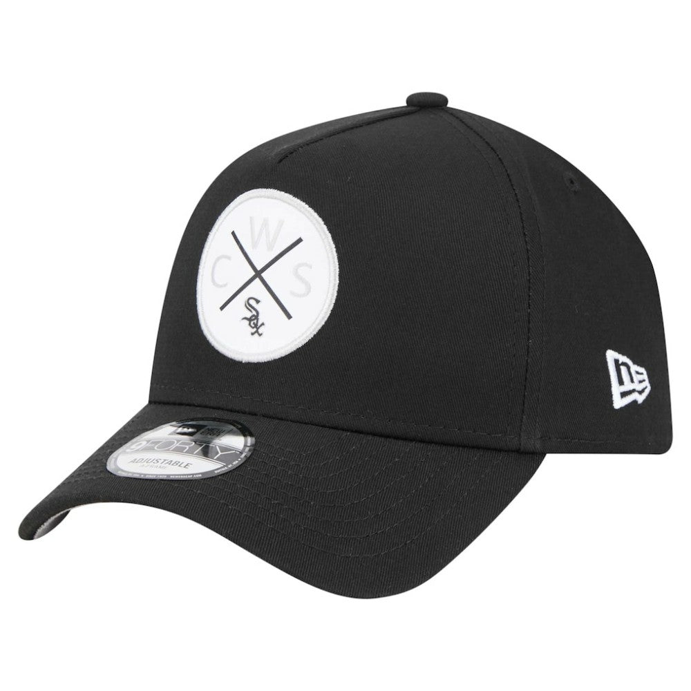 Chicago White Sox New Era 9FORTY A-Frame Adjustable Hat - Black - New Era Lifestyle