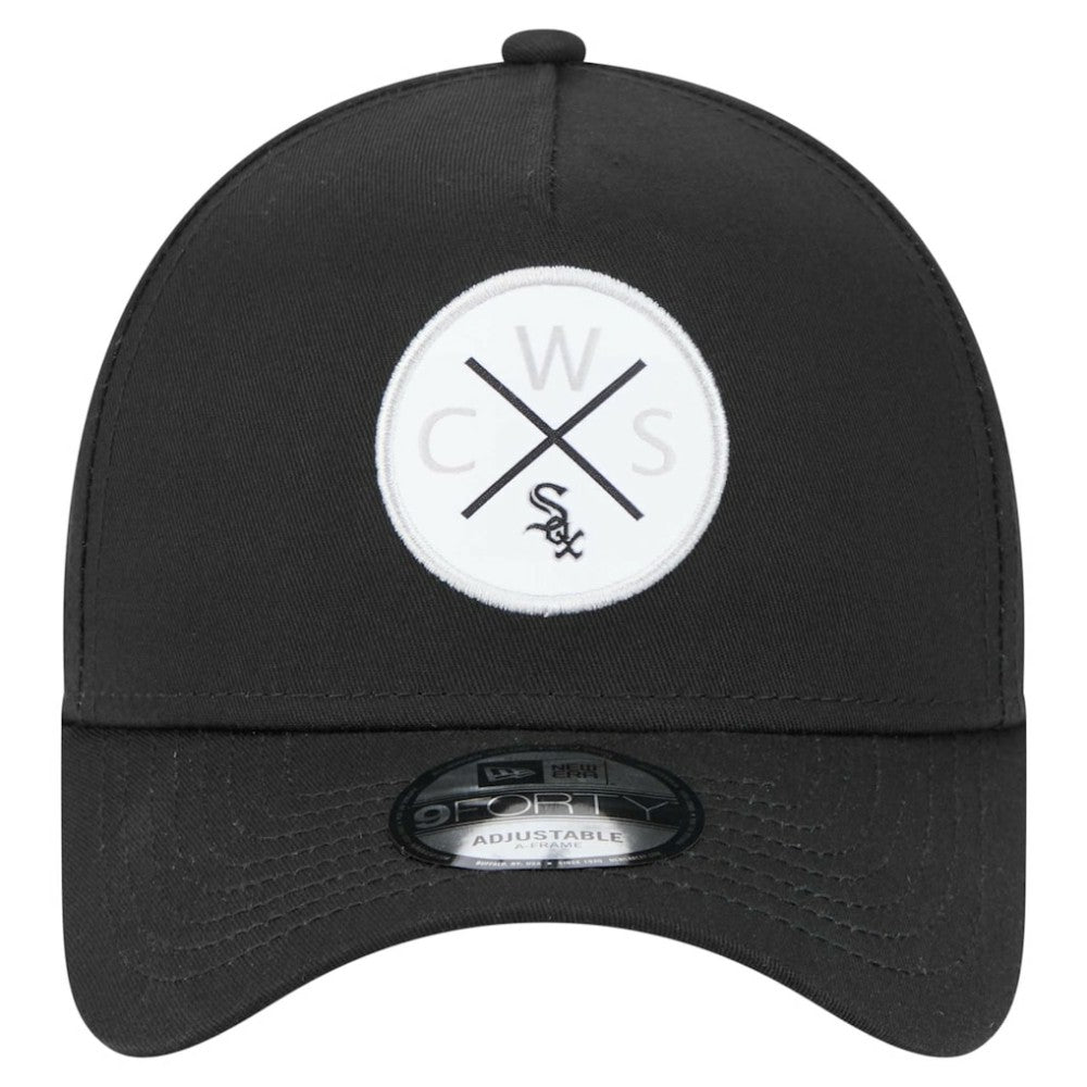 Chicago White Sox New Era 9FORTY A-Frame Adjustable Hat - Black - New Era Lifestyle