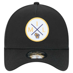 Milwaukee Brewers New Era 9FORTY A-Frame Adjustable Hat - Black - New Era Discount