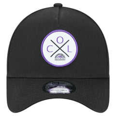 Colorado Rockies New Era 9FORTY A-Frame Adjustable Hat - Black - New Era Lifestyle