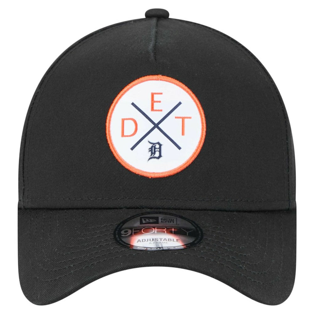 Detroit Tigers New Era 9FORTY A-Frame Adjustable Hat - Black - New Era on Sale