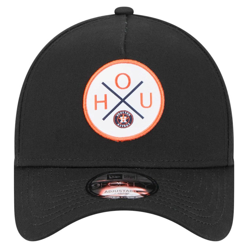 Houston Astros New Era 9FORTY A-Frame Adjustable Hat - Black - New Era Lifestyle