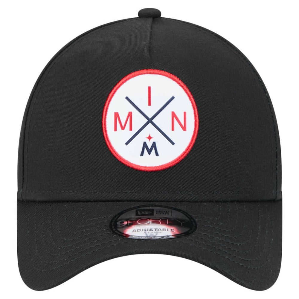 Minnesota Twins New Era 9FORTY A-Frame Adjustable Hat - Black - New Era Discount