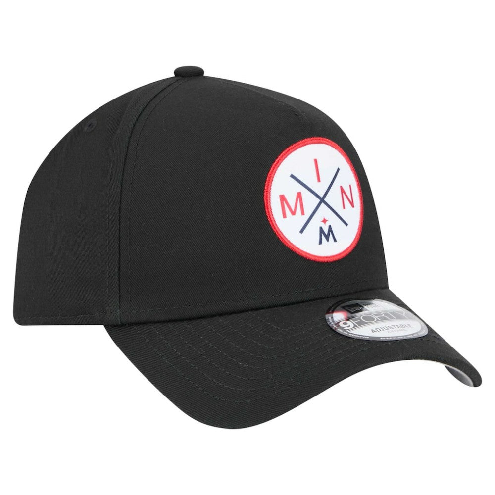 Minnesota Twins New Era 9FORTY A-Frame Adjustable Hat - Black - New Era Discount