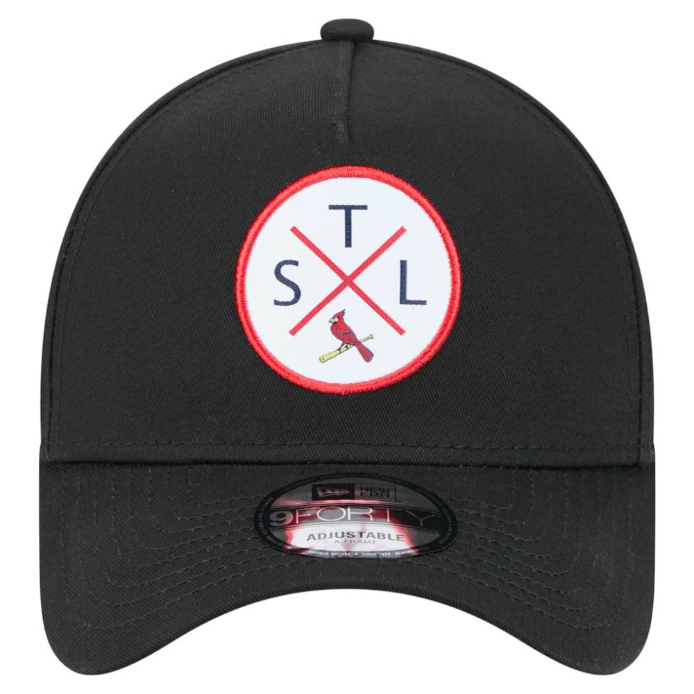 St. Louis Cardinals New Era 9FORTY A-Frame Adjustable Hat - Black - New Era on Sale