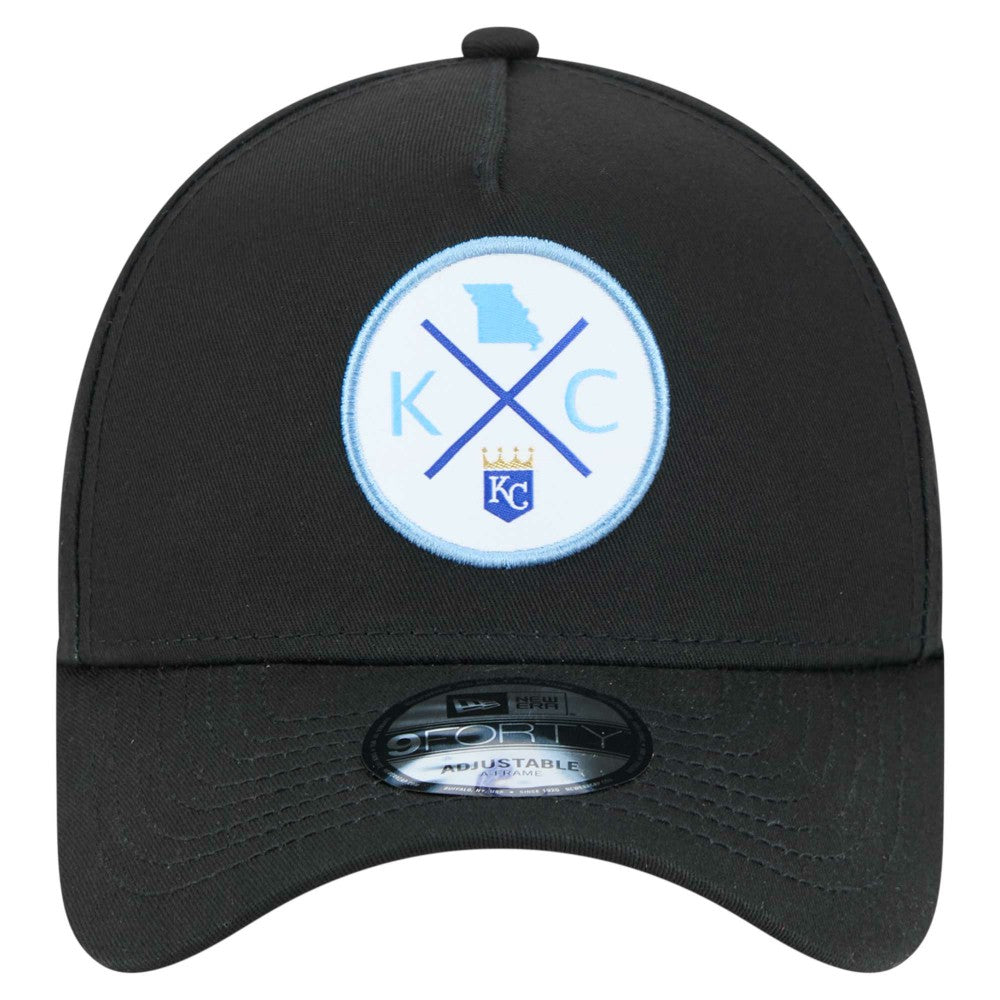 Kansas City Royals New Era 9FORTY A-Frame Adjustable Hat - Black - New Era Online