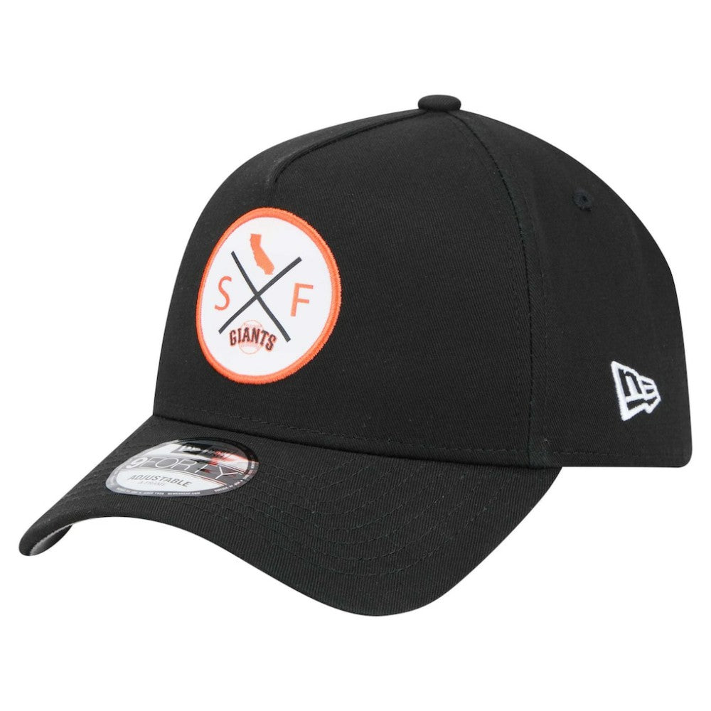 San Francisco Giants New Era 9FORTY A-Frame Adjustable Hat - Black - New Era on Sale