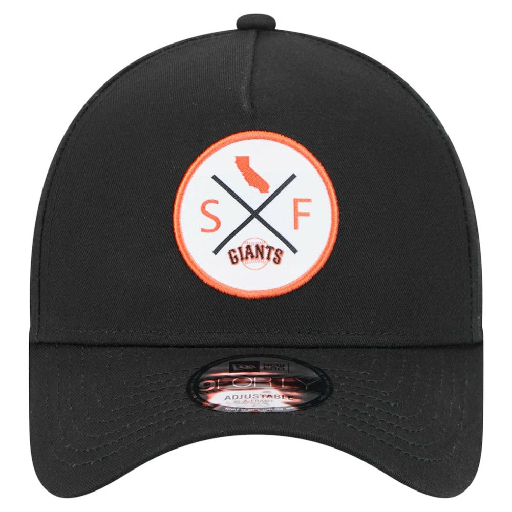 San Francisco Giants New Era 9FORTY A-Frame Adjustable Hat - Black - New Era on Sale