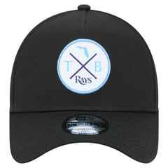 Tampa Bay Rays New Era 9FORTY A-Frame Adjustable Hat - Black - New Era Lifestyle
