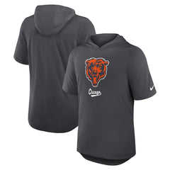 Nike Chicago Bears Tri-Blend Performance Hoodie T-Shirt Anthracite