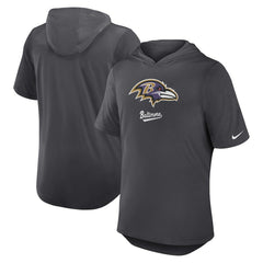 Nike Baltimore Ravens Tri-Blend Performance Hoodie T-Shirt Anthracite