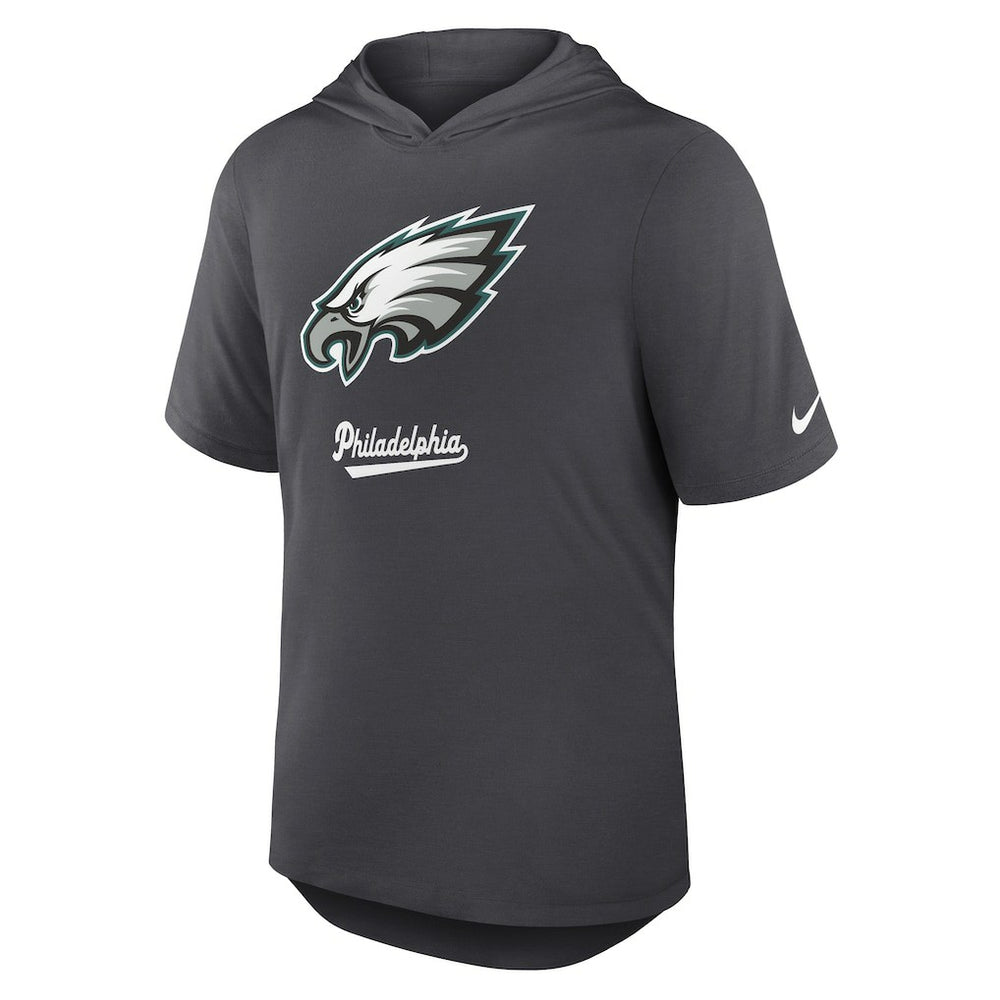 Nike Philadelphia Eagles Tri-Blend Performance Hoodie T-Shirt Anthracite