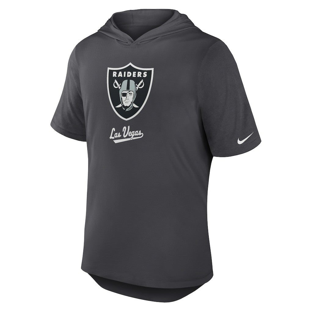 Nike Las Vegas Raiders Tri-Blend Performance Hoodie T-Shirt Anthracite