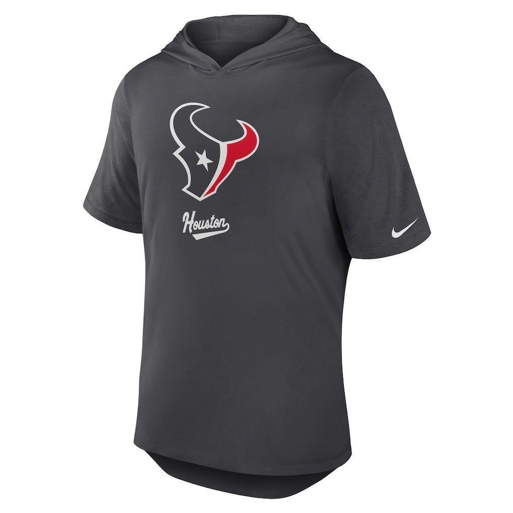Nike Houston Texans Tri-Blend Performance Hoodie T-Shirt Anthracite